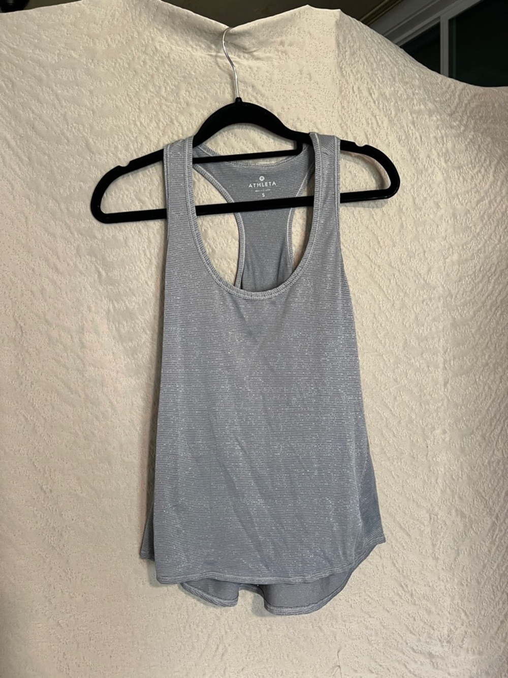 Athleta Light Gray Racerback Performance Tank